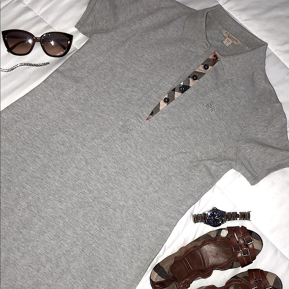 Burberry Gray Polo Dress